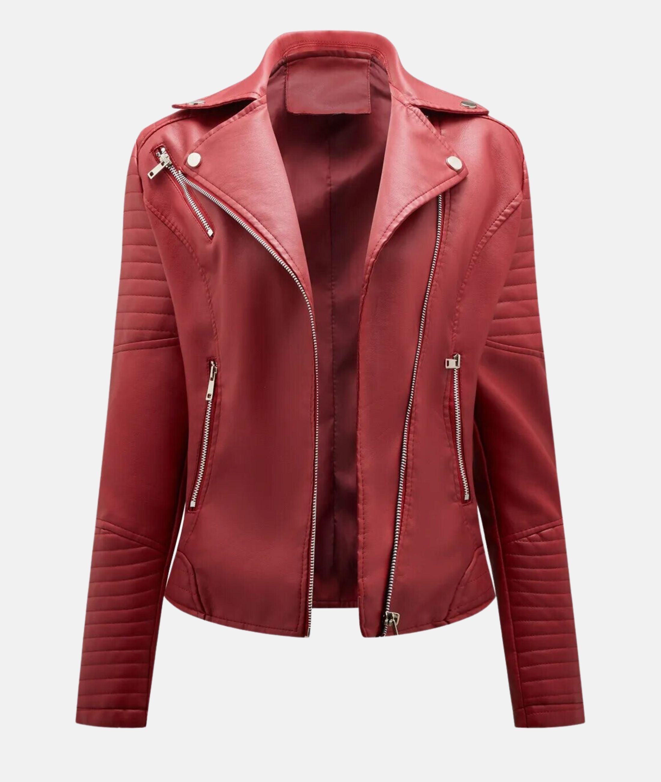 Valenzora | Women's leather jacket without hood - Stylish biker jacket