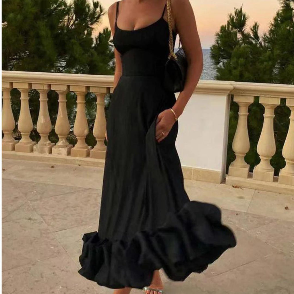 Valenzora | Ruffled bustier midi dress