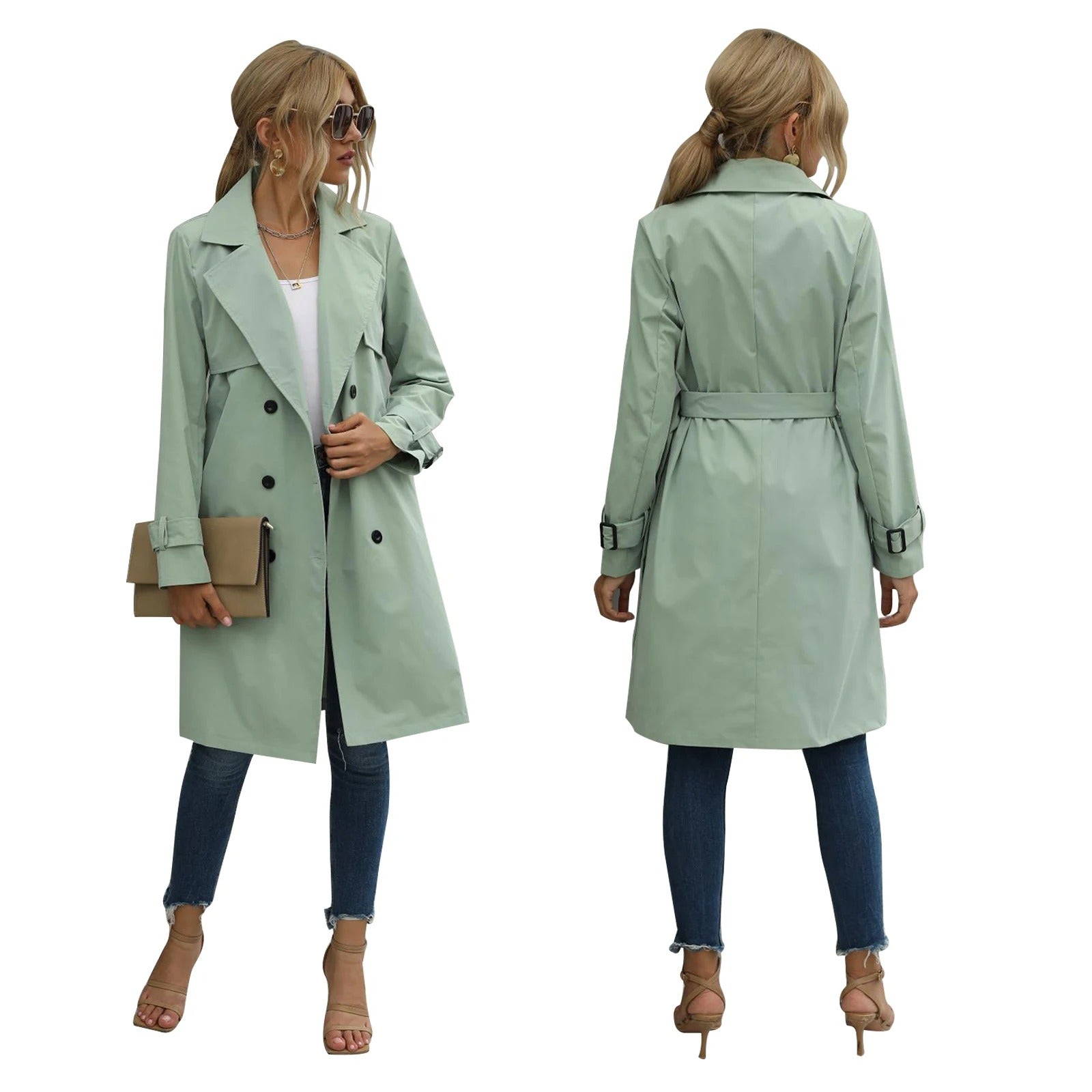Valenzora and Winter Trench Coat Jacket Women