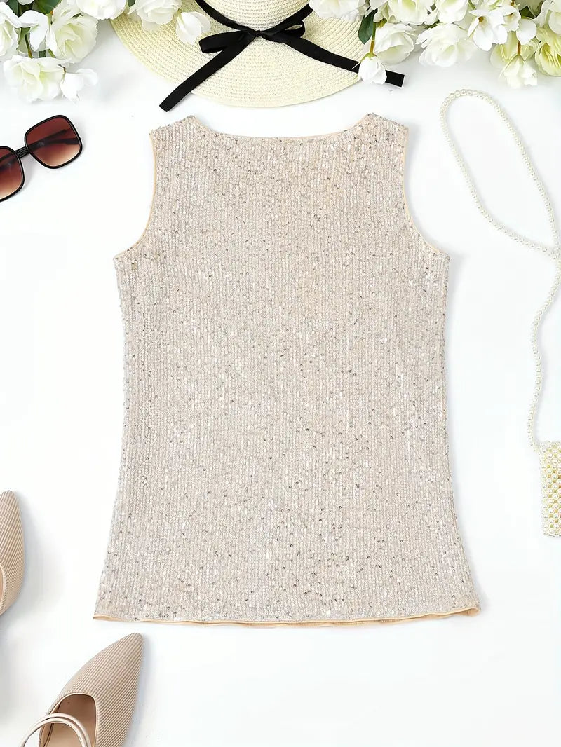 Valenzora | Elegant sleeveless top with sequins