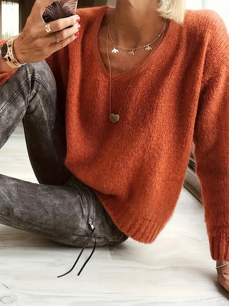 Valenzora – Gebreide trui with V-neck