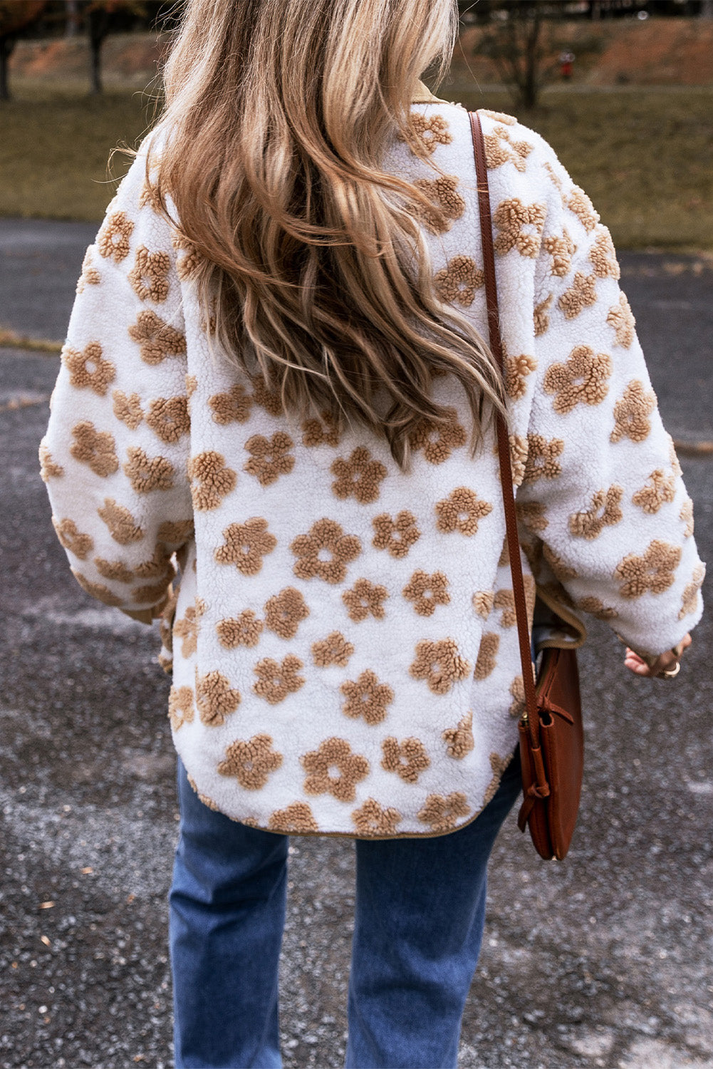Valenzora | Fleecejacke für Damen mit Blumenmuster