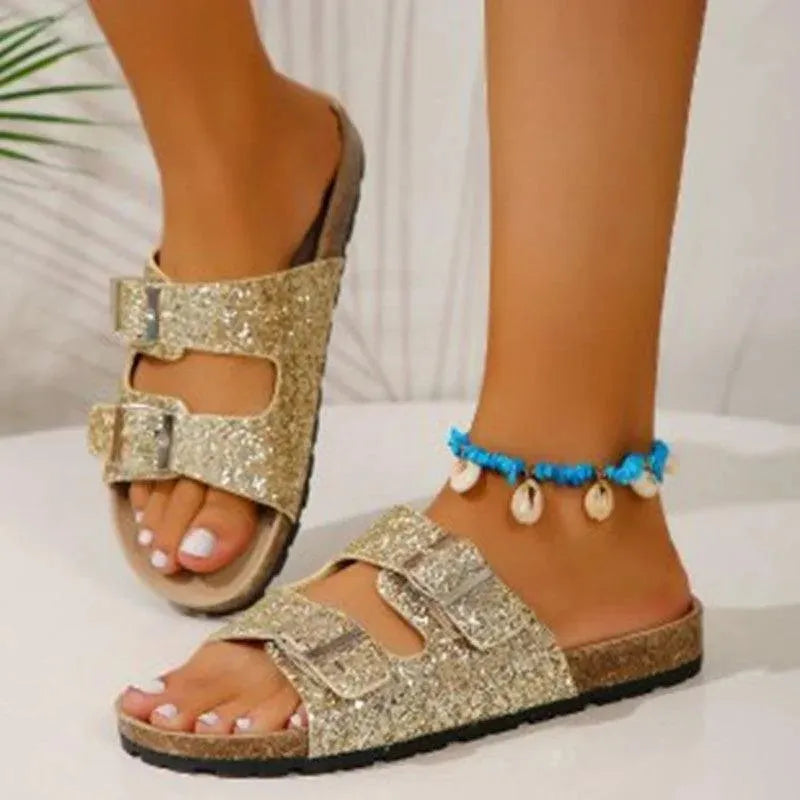 Valenzora | Slippers with double buckle