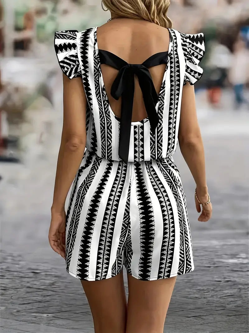 Valenzora | Trendy romper with flutter sleeves