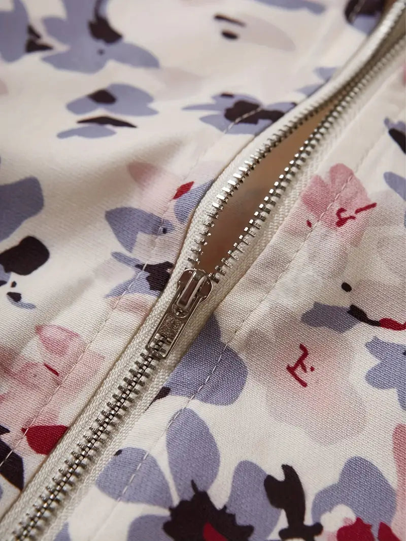Valenzora | Bomber jacket with floral pattern