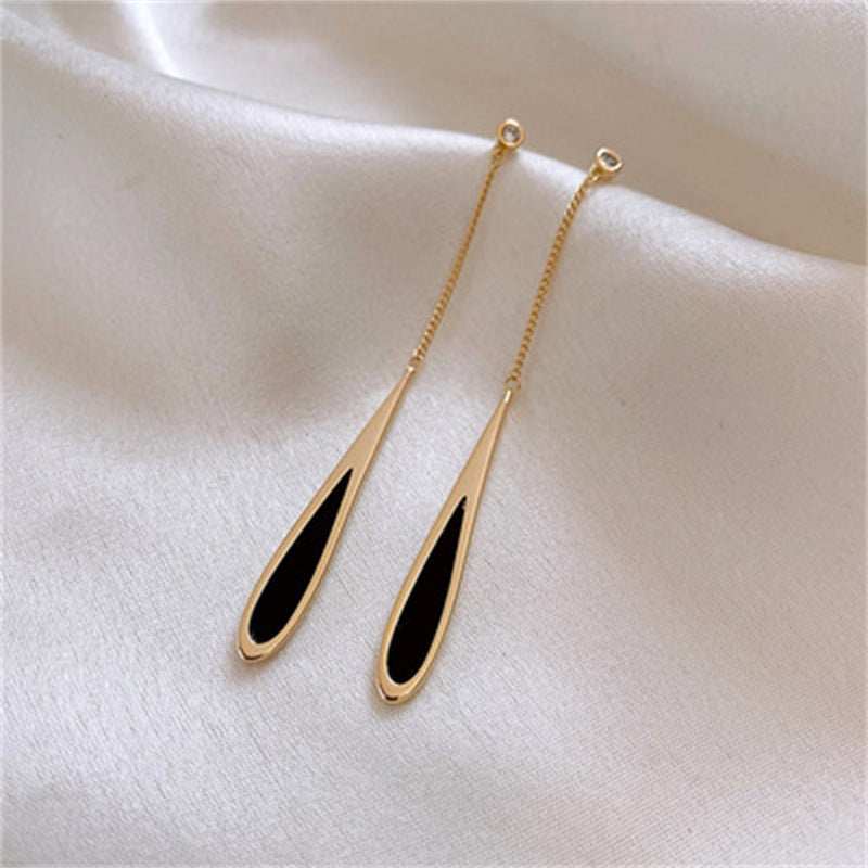 Valenzora | Long Tassel Earrings with Black Tassel for Women