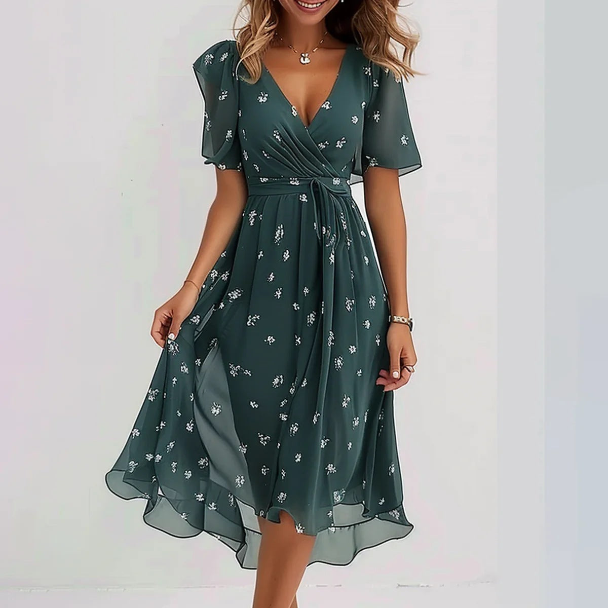 Valenzora | Women's dress with V-neck