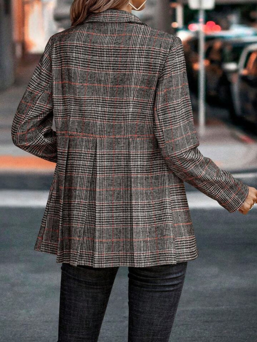Valenzora | Elegante Herbst-Karoblazer für Damen mit Knopfleiste