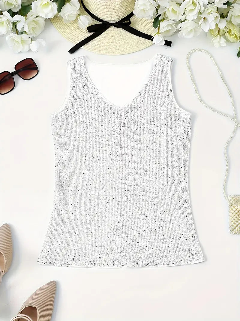 Valenzora | Elegant sleeveless top with sequins