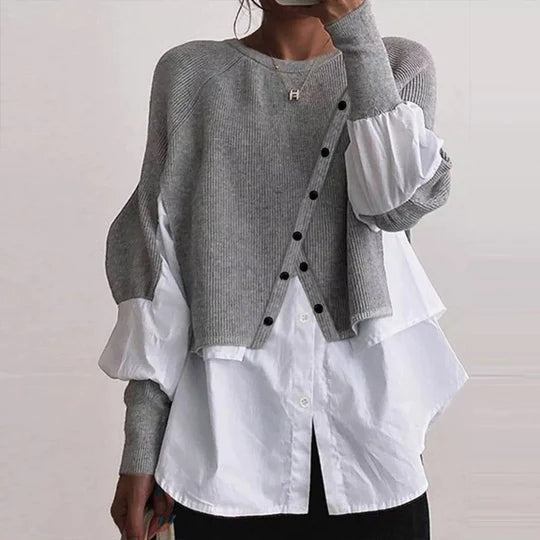 Valenzora - Elegant sweater with shirt