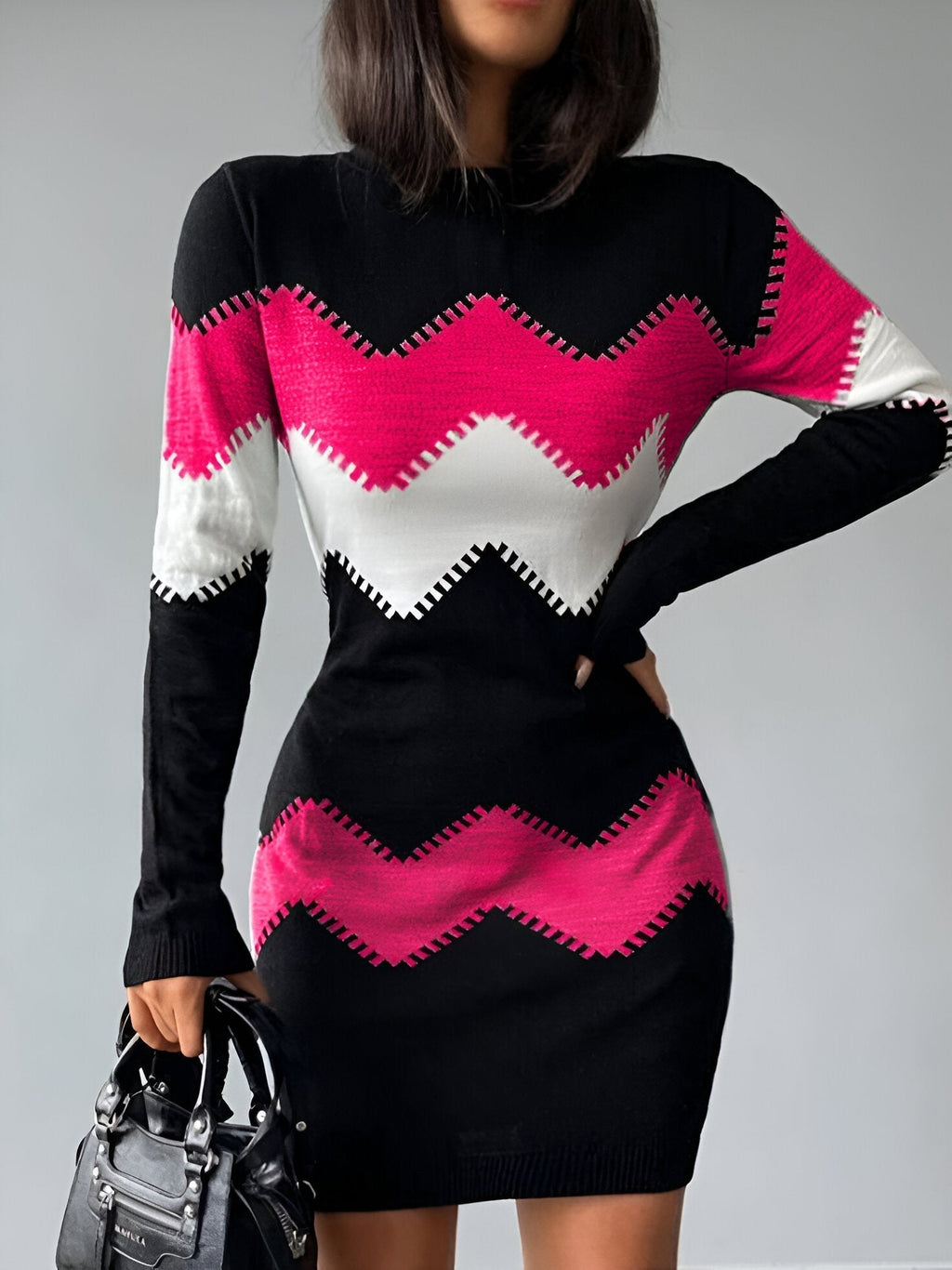 Valenzora | Knitted Bodycon Mini Dress for Women