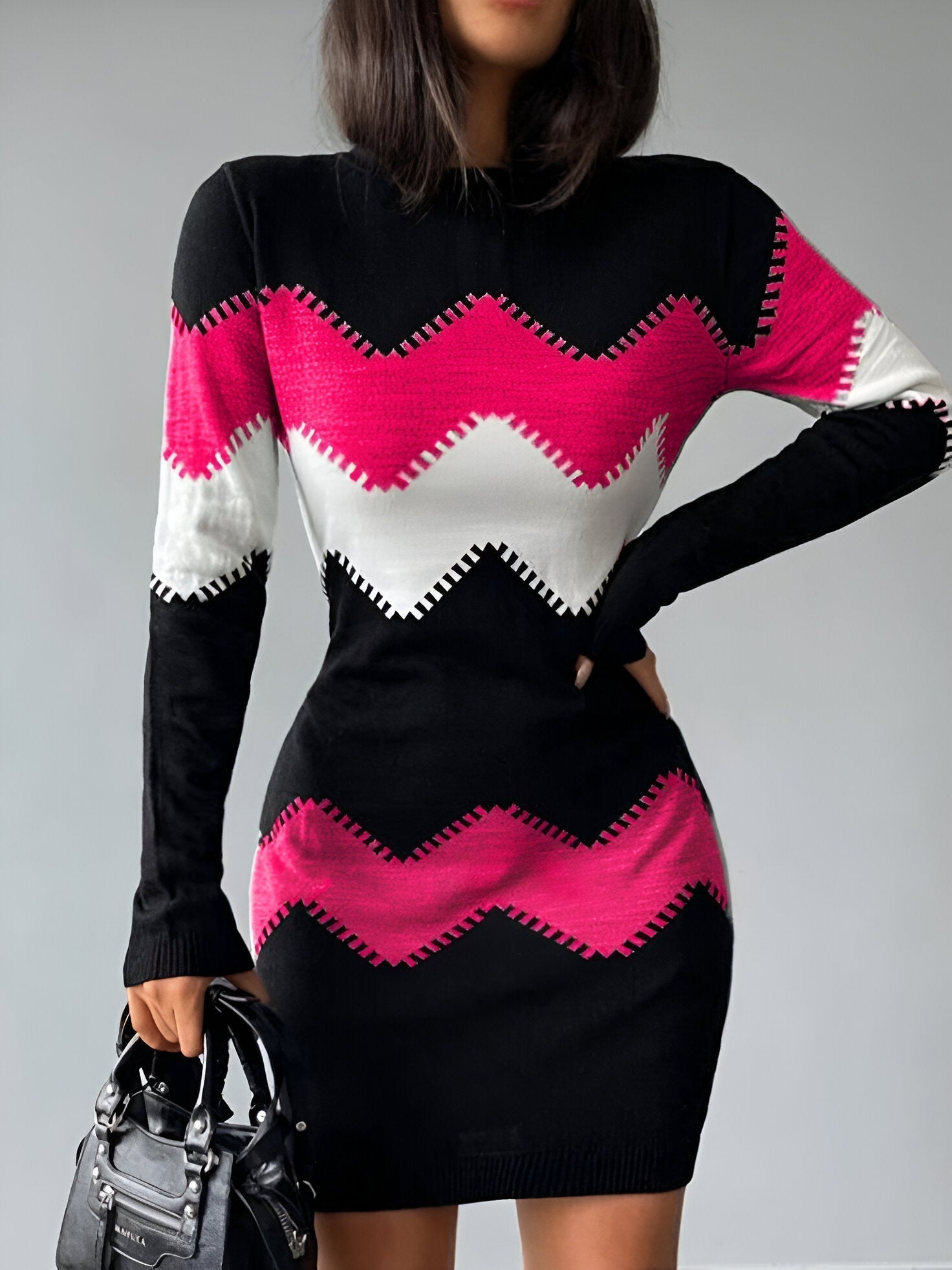 Valenzora | Knitted Bodycon Mini Dress for Women