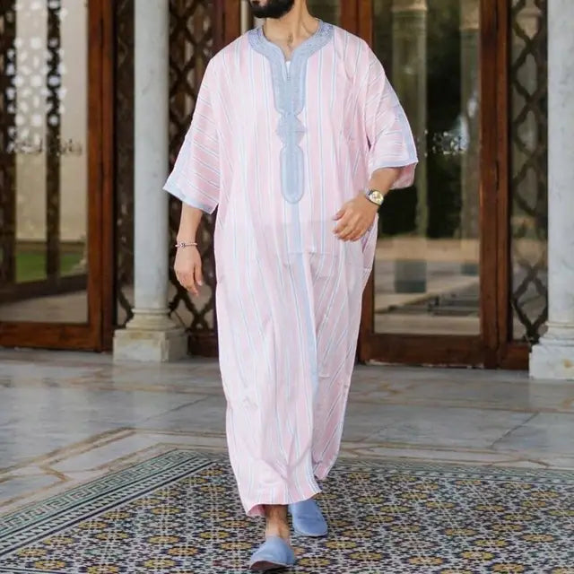Valenzora | Loose fleece with V-neck Djellaba