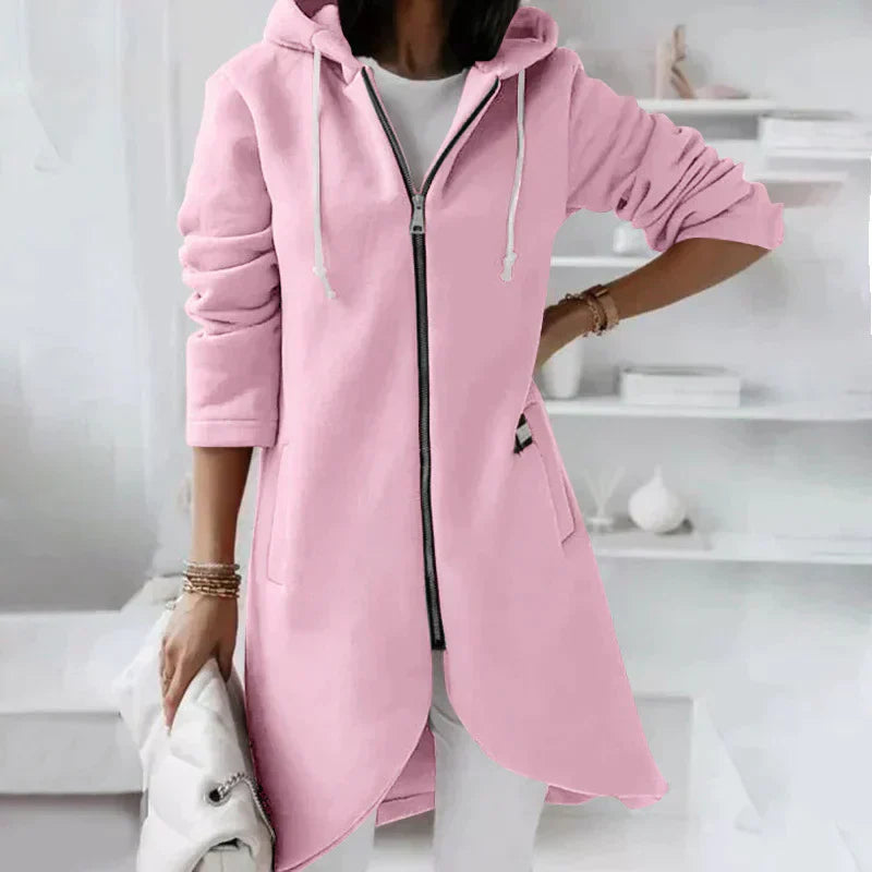 Valenzora - Long Hoodie with Zipper
