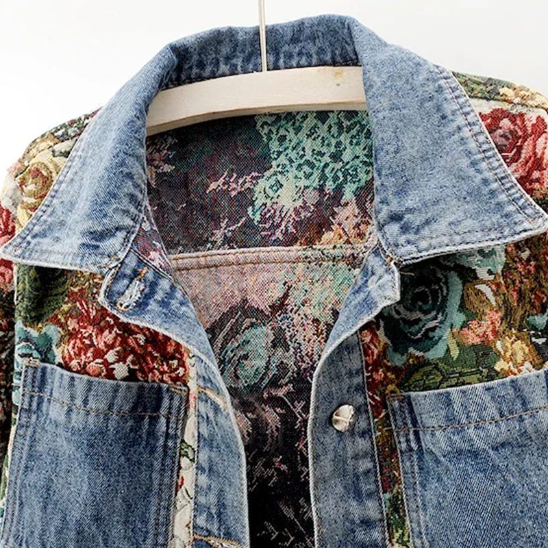 Valenzora | Denim jacket with flowers