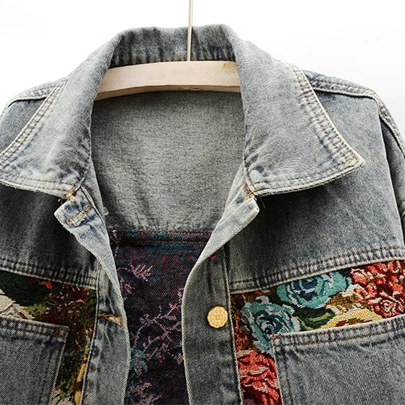 Valenzora | Denim jacket with flowers
