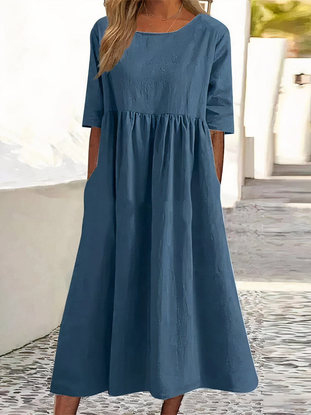 Valenzora - Vintage short-sleeved dress