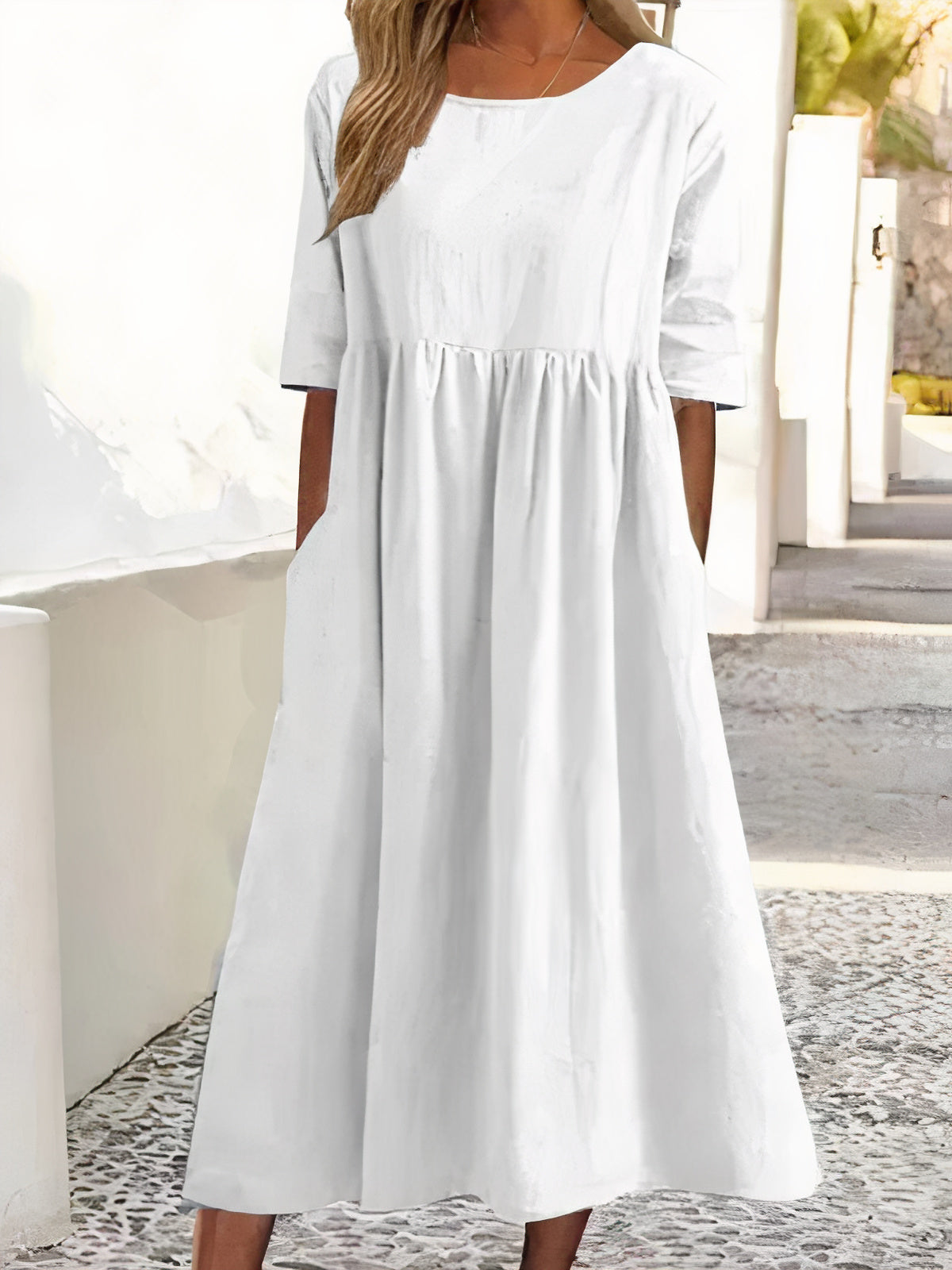 Valenzora - Vintage short-sleeved dress