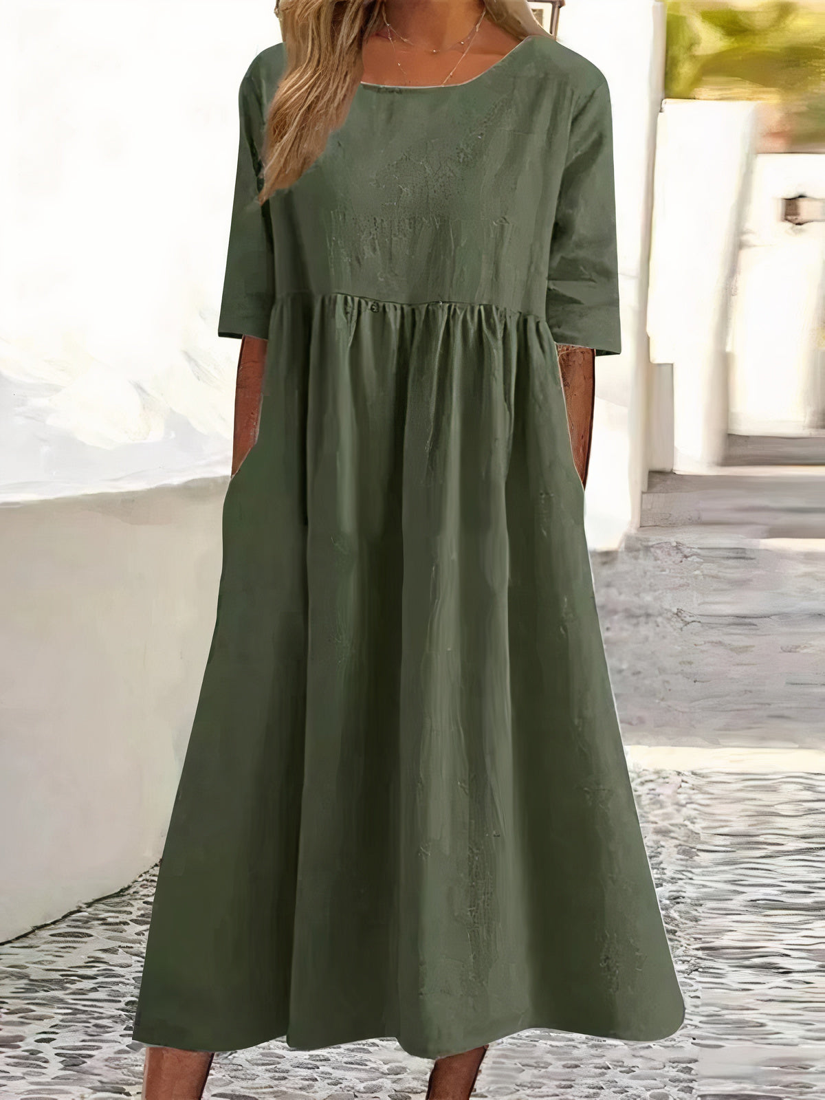 Valenzora - Vintage short-sleeved dress