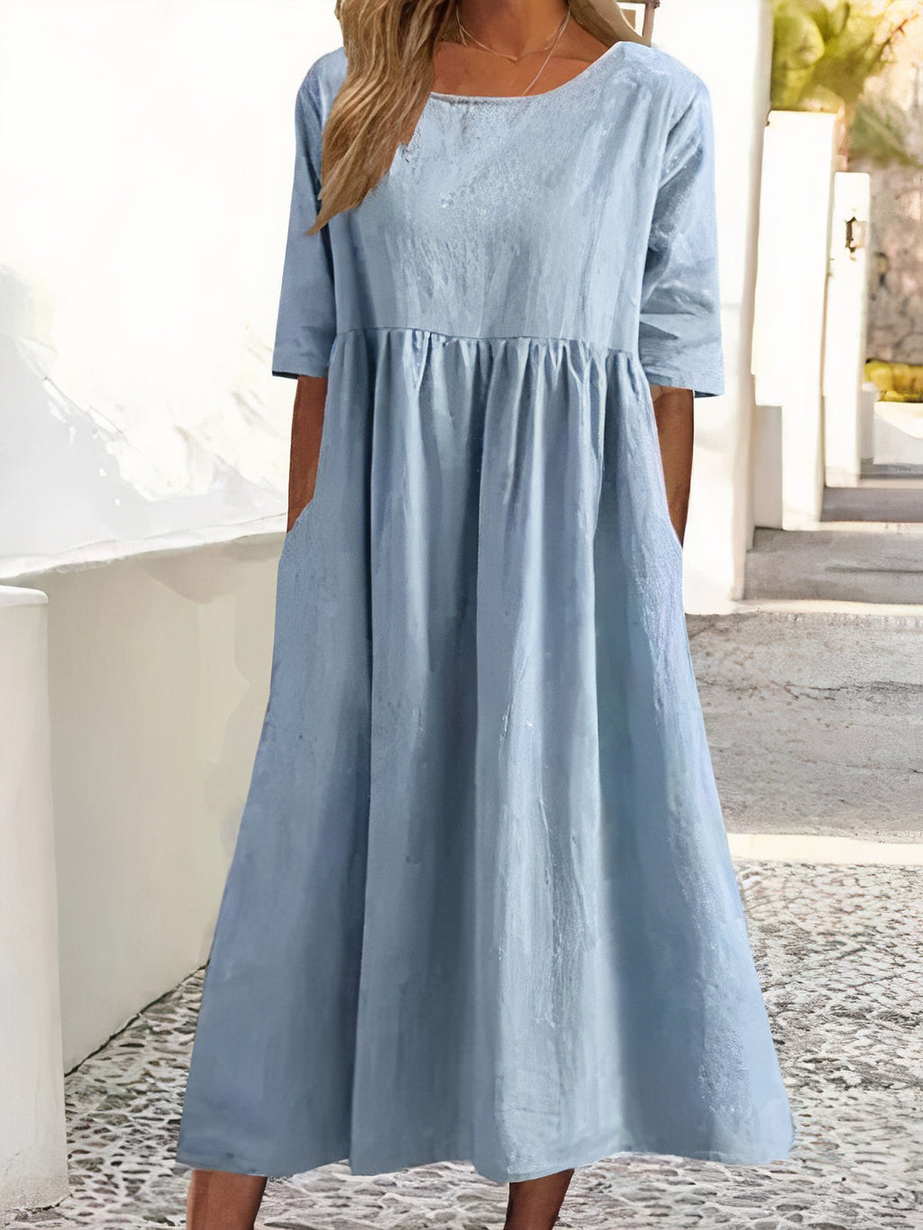 Valenzora - Vintage short-sleeved dress