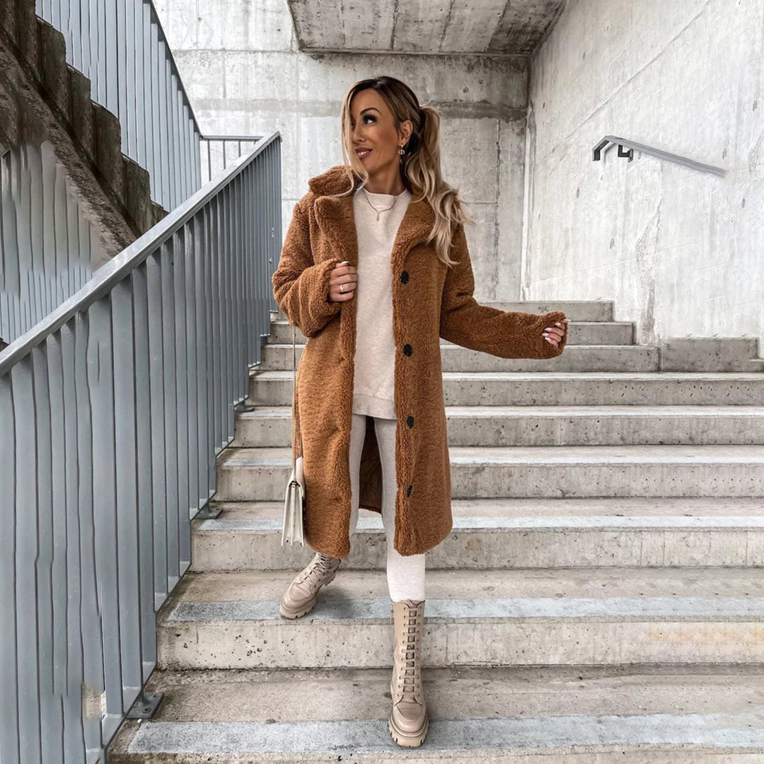 Valenzora | Luxurious Long Fur Jacket for Women