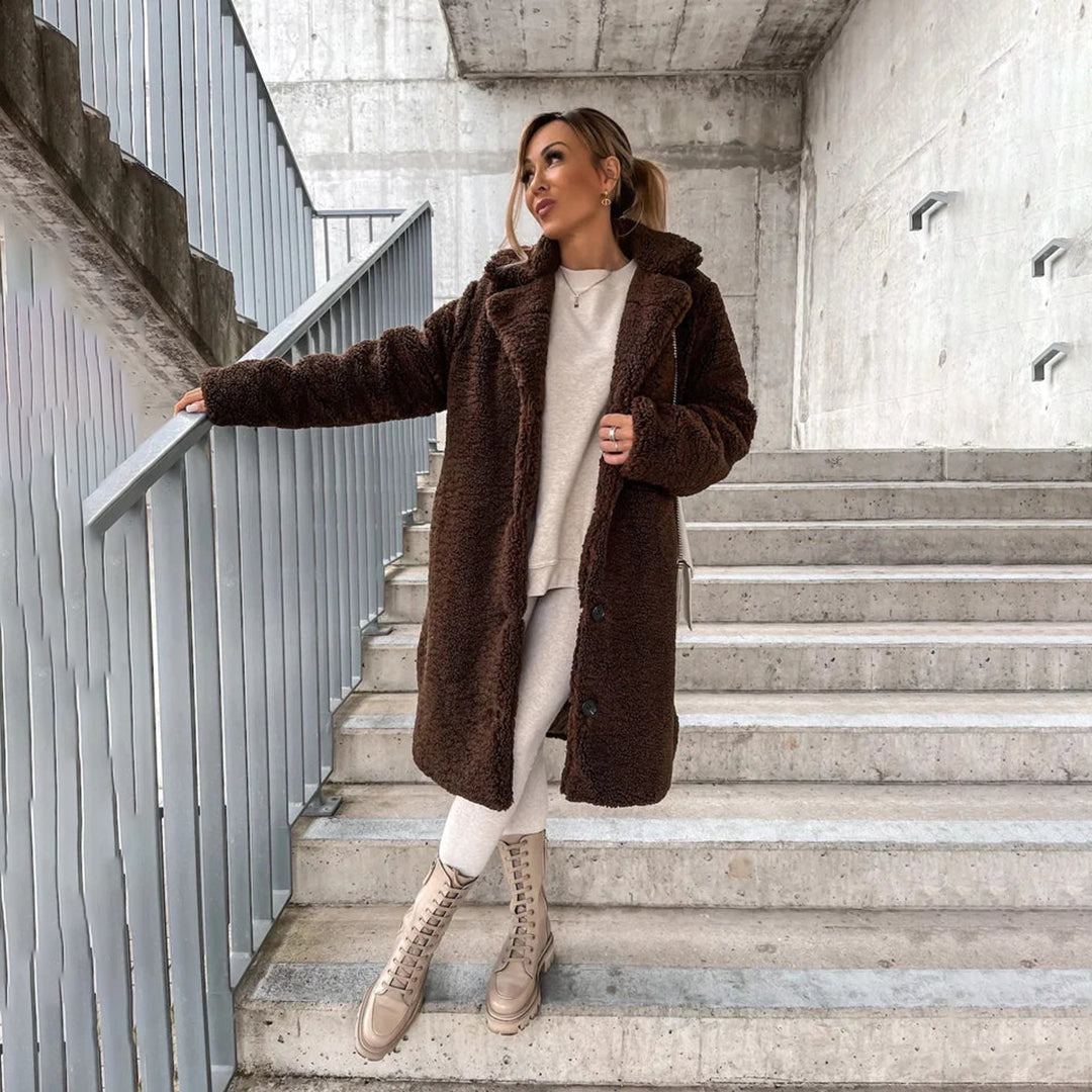 Valenzora | Luxurious Long Fur Jacket for Women