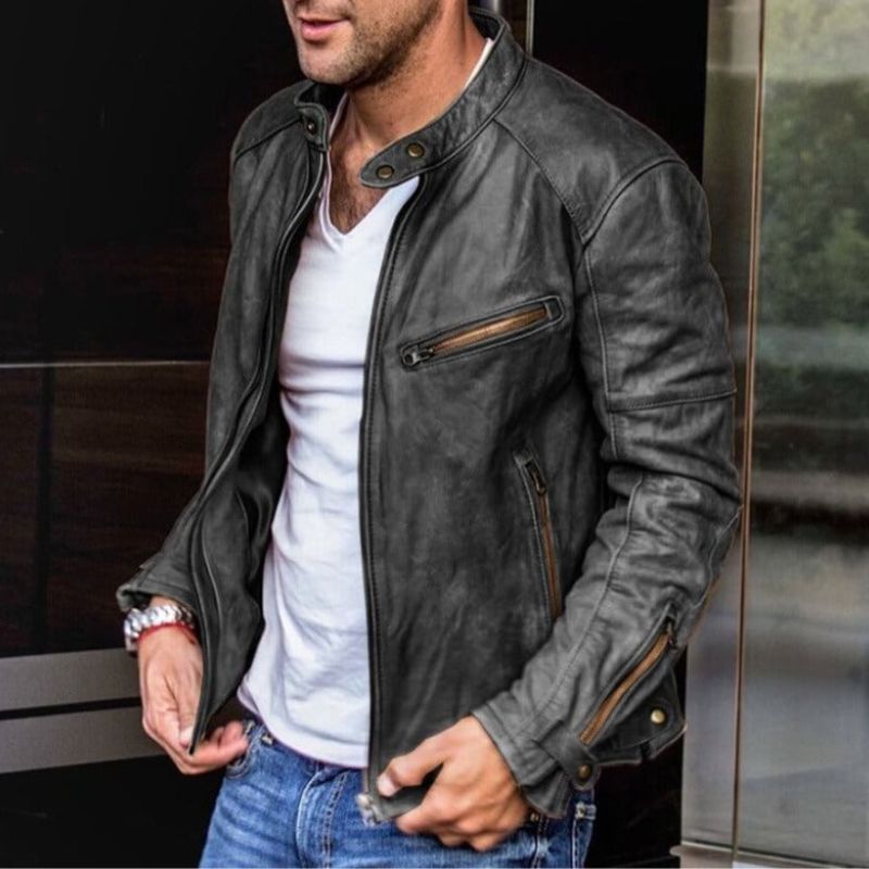 Valenzora | Elegant and weatherproof leather jacket