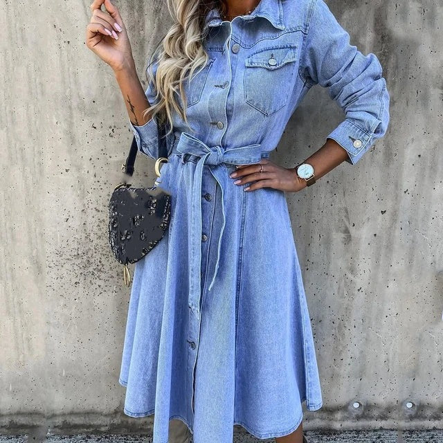 Summer dress in denim