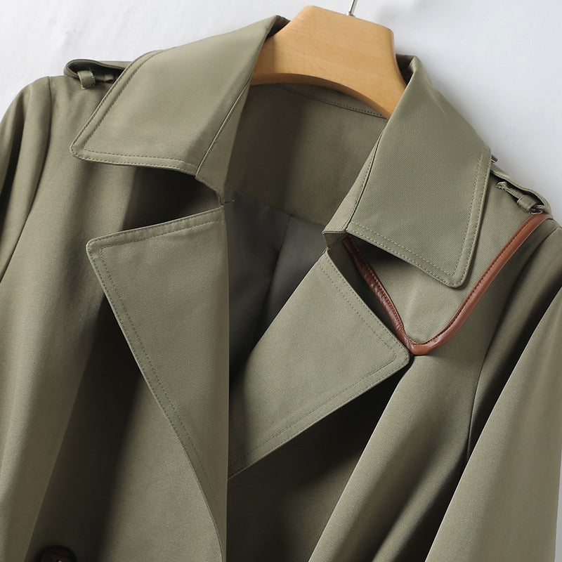 Valenzora | Trench coat with lapel and belt for women