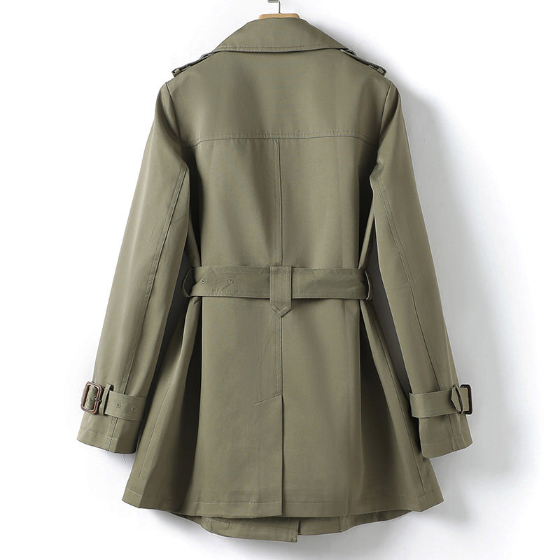 Valenzora | Trench coat with lapel and belt for women