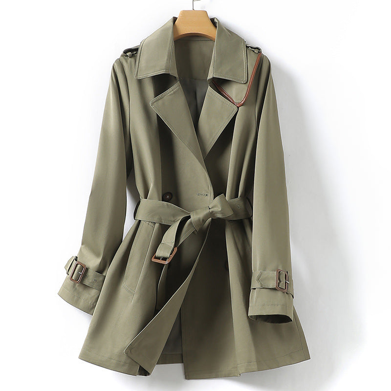 Valenzora | Trench coat with lapel and belt for women