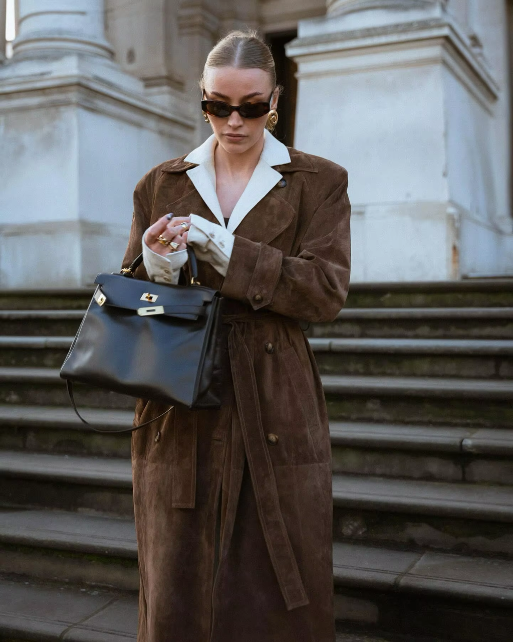Valenzora | Women's winter coat made of faux suede