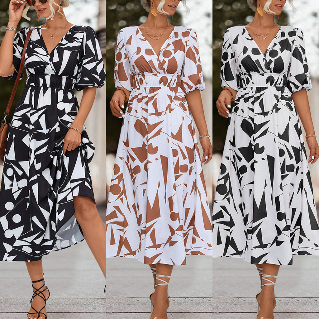 Valenzora | Midikleid mit V-Ausschnitt für Damen