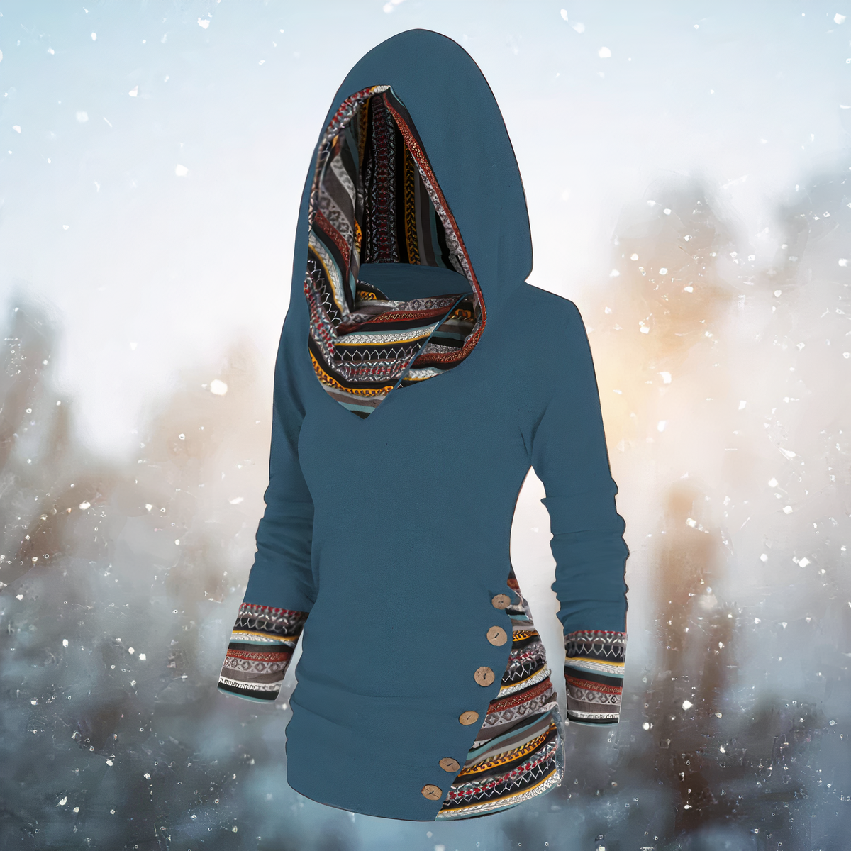Valenzora | Stylish Tribal Hoodie for Women