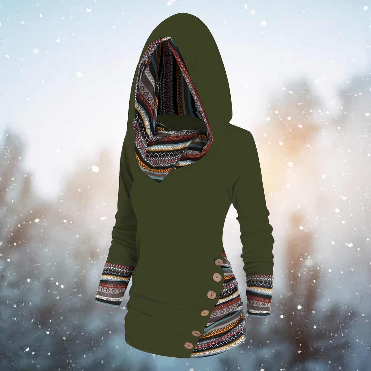 Valenzora | Stylish Tribal Hoodie for Women