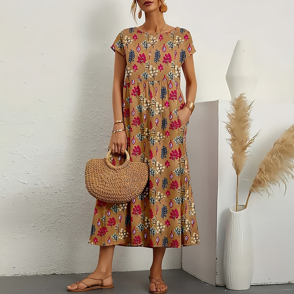 Air Kiss – Cotton-Linen Dress with Flair