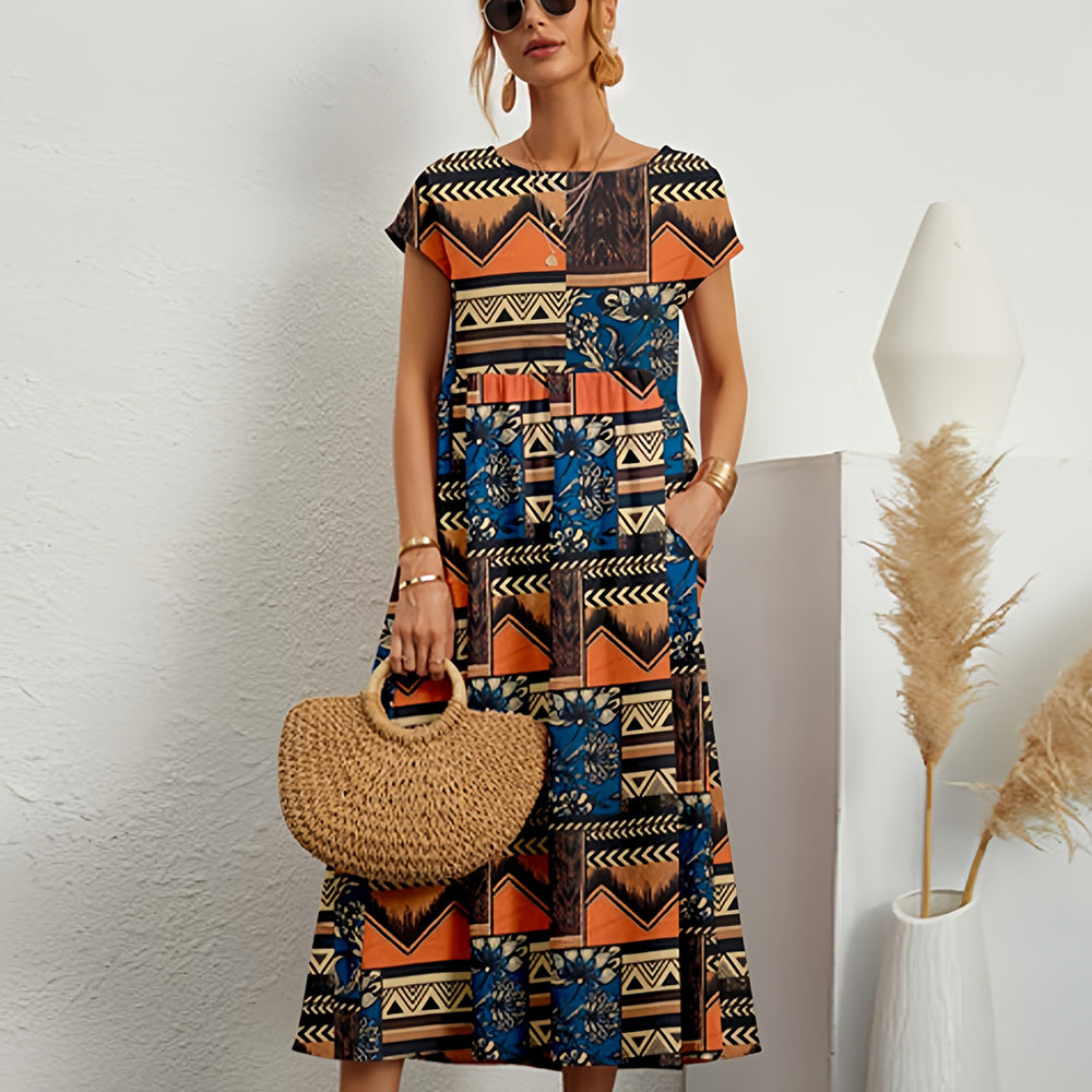 Air Kiss – Cotton-Linen Dress with Flair