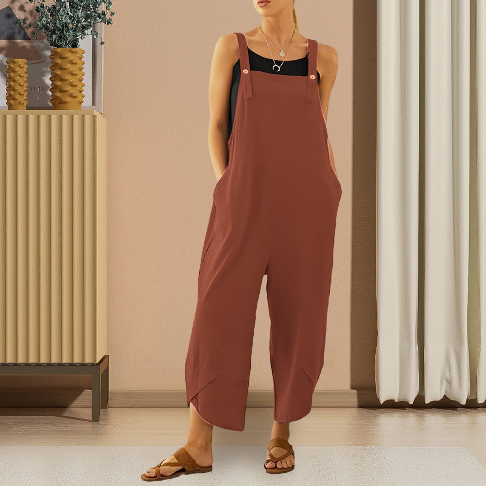Valenzora | Casual, loose-fitting solid-color jumpsuit for women