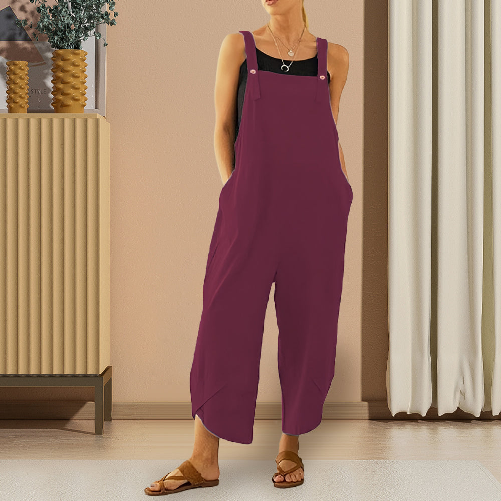Valenzora | Casual, loose-fitting solid-color jumpsuit for women