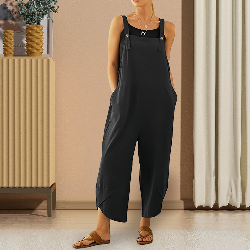 Valenzora | Casual, loose-fitting solid-color jumpsuit for women