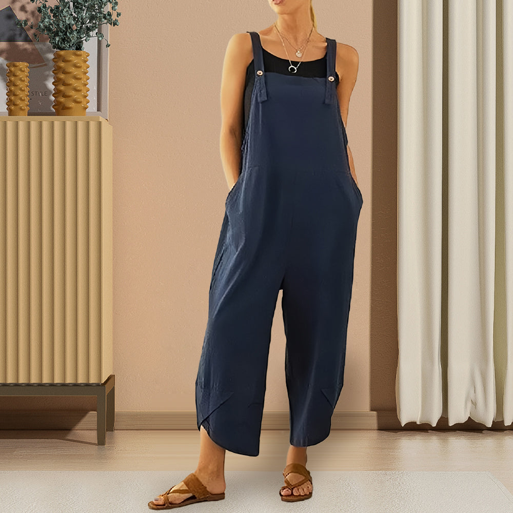 Valenzora | Casual, loose-fitting solid-color jumpsuit for women
