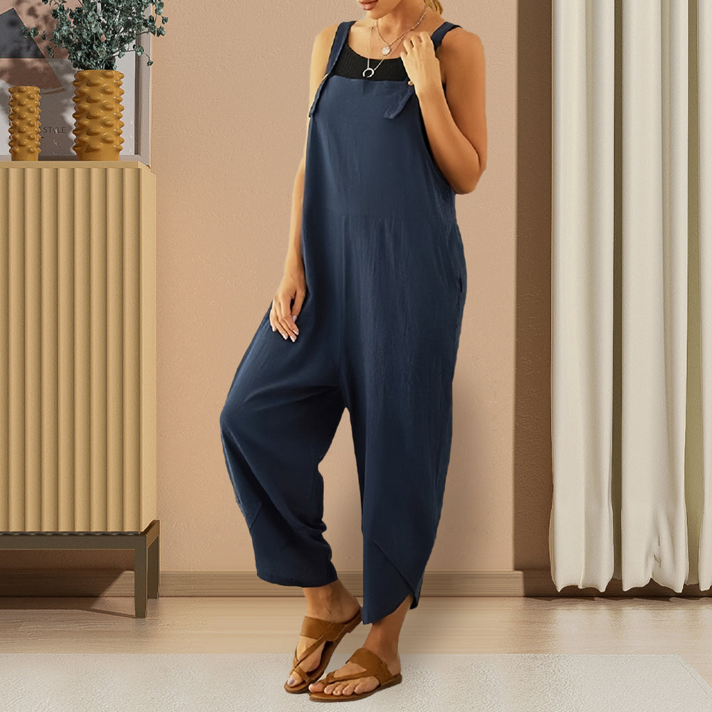 Valenzora | Casual, loose-fitting solid-color jumpsuit for women