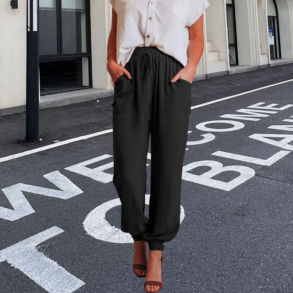 Valenzora | Elegant women's trousers with lace leg