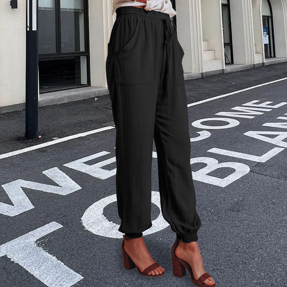 Valenzora | Elegant women's trousers with lace leg