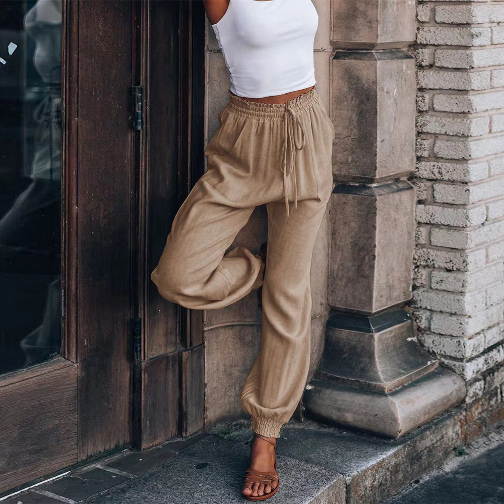 Valenzora | Elegant women's trousers with lace leg