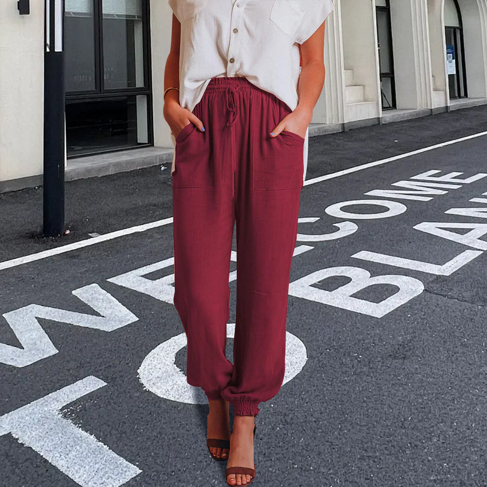 Valenzora | Elegant women's trousers with lace leg