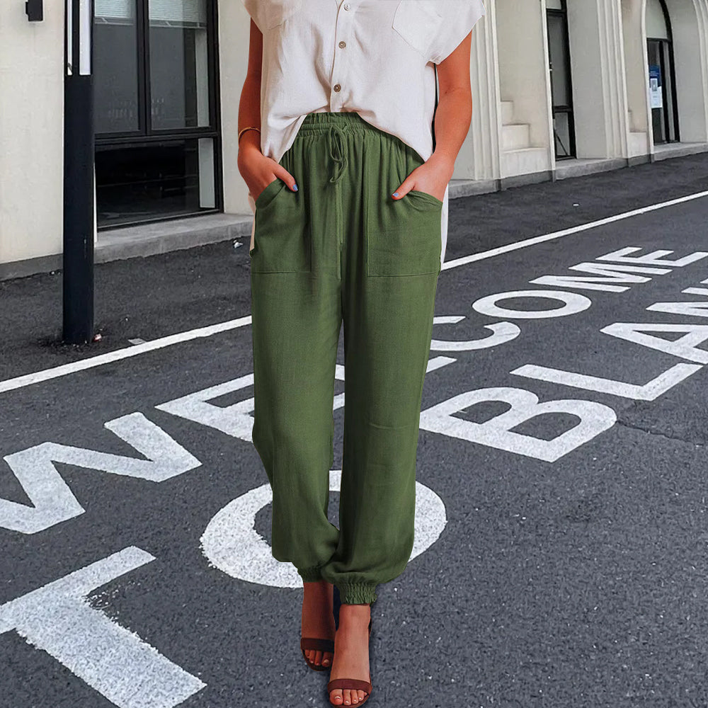 Valenzora | Elegant women's trousers with lace leg