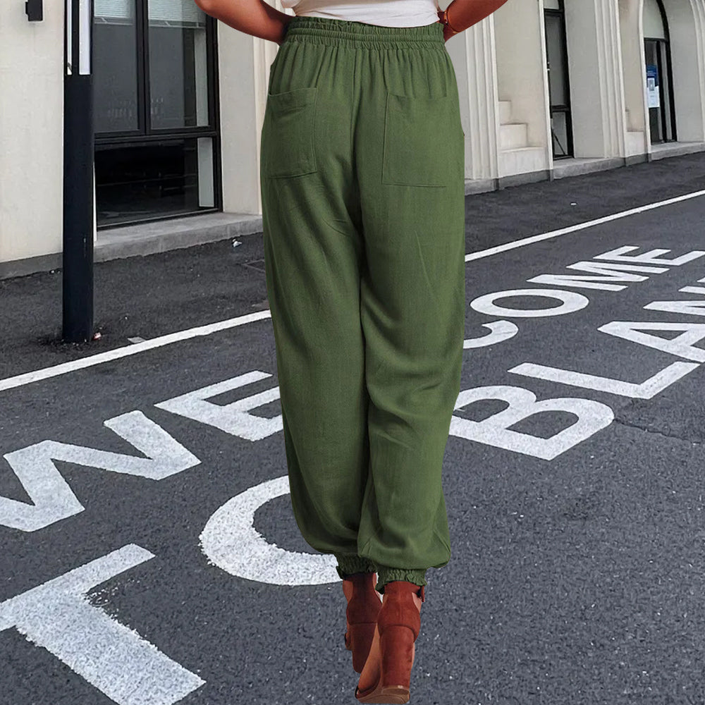 Valenzora | Elegant women's trousers with lace leg