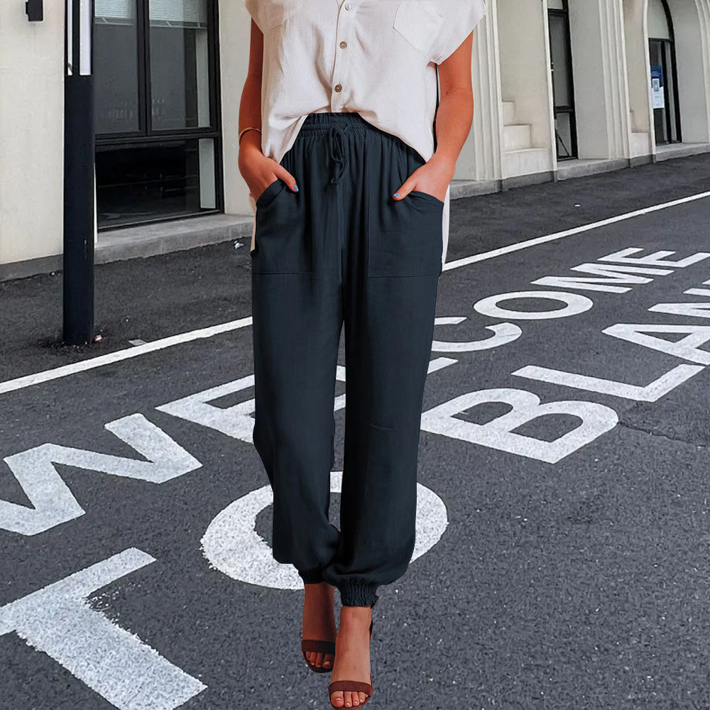 Valenzora | Elegant women's trousers with lace leg