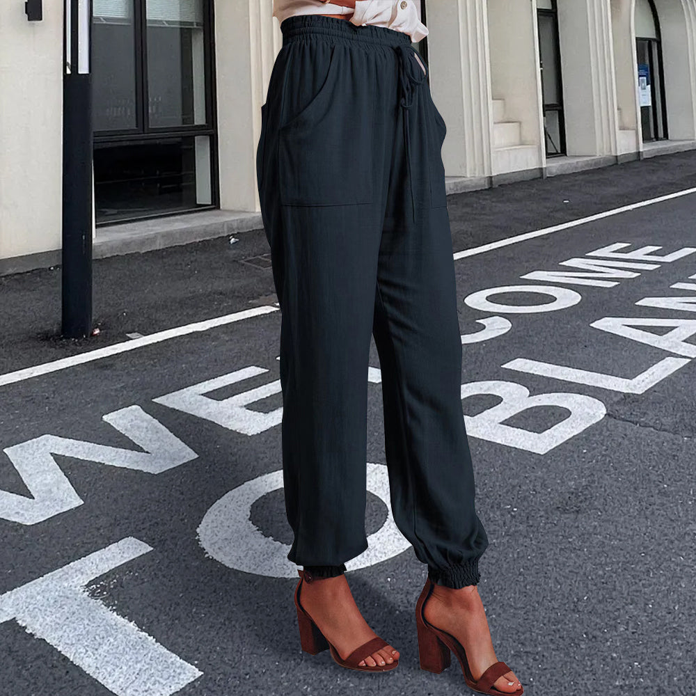 Valenzora | Elegant women's trousers with lace leg